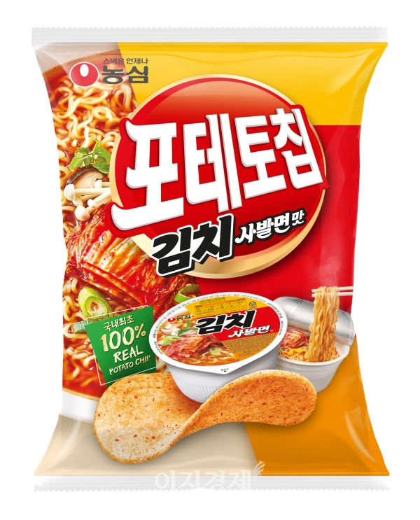 사진=농심 '포테토칩 김치사발면맛'
