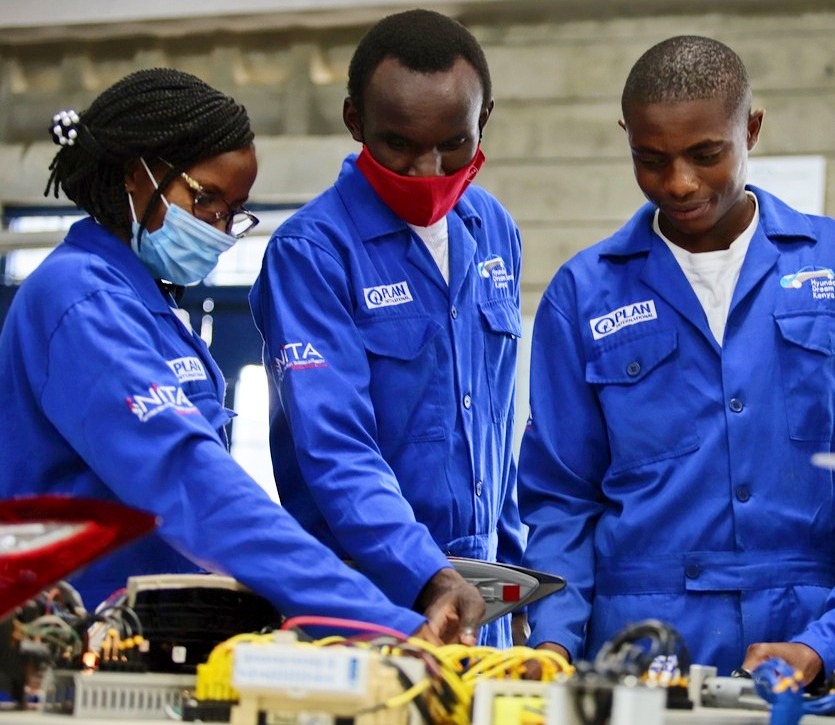 현대자동차가 케냐 수도 나이로비에 있는 직업훈련학교 니타에 ‘현대드림센터 케냐’를 마련했다. 사진=현대차