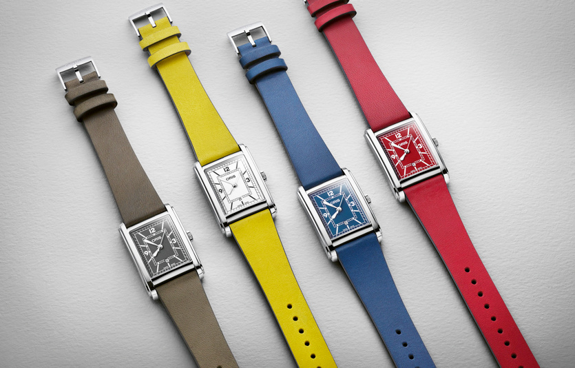 스위스의 기계식 시계 전문 브랜드 오리스가 2030 세대가 선호하는 렉탱귤러를 한정판으로 내놨다. 사진=오리스