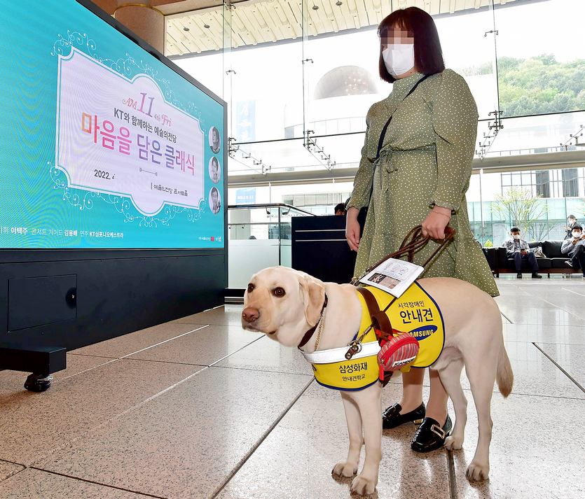 KT가 서울 예술의전당에서 시각장애인을 초청해 ‘마음을 담은 클래식’ 공연을 지난 주말 개최했다. 사진=KT