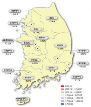 [이지 부동산] 전국 아파트 매매·전세가 낙폭 확대…서울 21주째↓