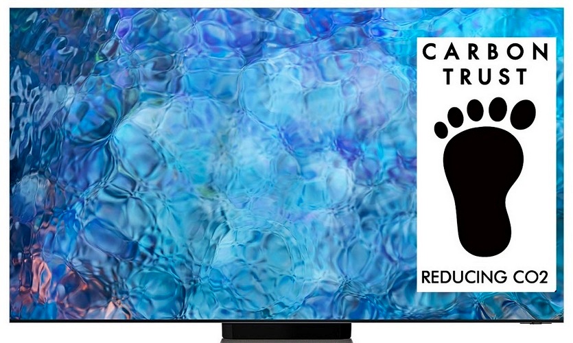 카본 트러스트가 탄소 발자국을 부여한 삼성전자의 Neo QLED TV. 사진=삼성전자