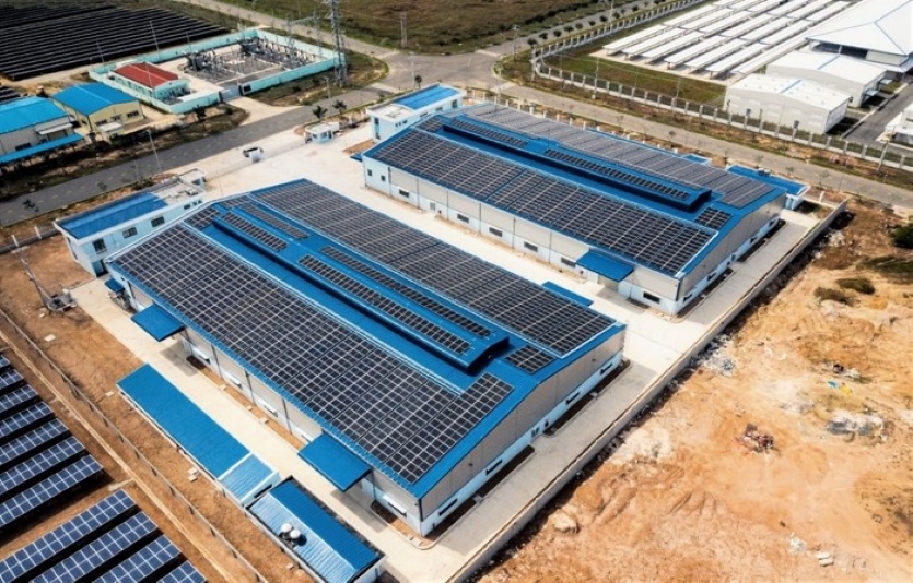SK에코플랜트가 베트남 태양광 사업에 진출한다. 베트남 소나데지 산업단지 지붕태양광 시설 전경. 사진=SK에코플랜트