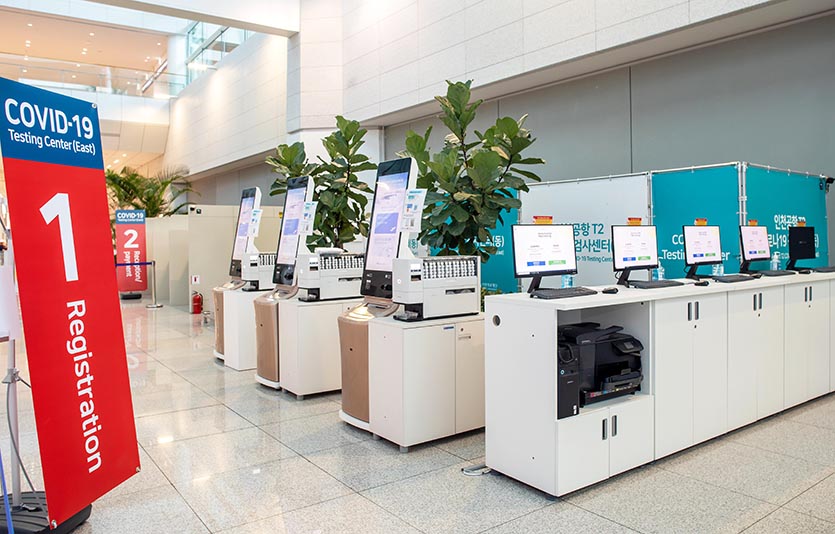 인천국제공항 T2에 코로나19 검사센터가 추가로 설치됐다. 사진=인천국제공항공사