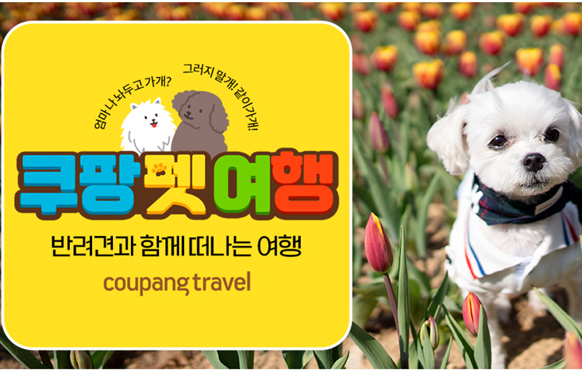 쿠팡의 여행상품 전문관 쿠팡 트래블이 반려동물 여행상품 ‘쿠팡펫여행’을 론칭했다.  이미지=쿠팡