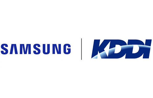 삼성전자와 일본 이동통신사업자 KDDI 로고. 로고=삼성전자