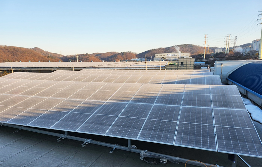 콜마비앤에이치가 재생에너지 사용을 위해 설치한 세종1공장 태양광 발전 시스템. 사진=콜마비앤에이치