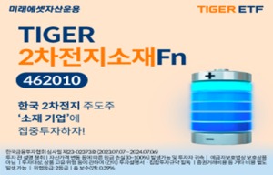 미래에셋, ‘TIGER 2차전지소재Fn ETF’ 신규 상장